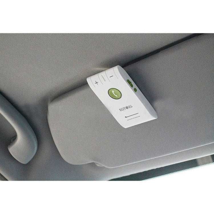 Hands Free Kit Bluetooth 4.0 In-car Multipoint Speakerphone Speaker for iPhone / HTC / Samsung, with Sun Visor Clip & Car Charger(White)