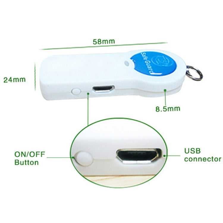 Bluetooth 4.0 Two Way Finding Anti Lost Alarm, Suitable for Andorid 4.3 and iOS System(White)