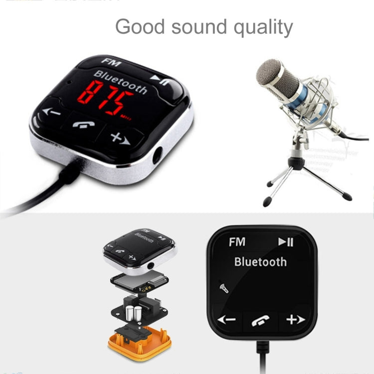 BT-760 Portable Car Bluetooth 4.0 FM Transmitter Modulator Car Kit MP3 Player, Support Mic / Call