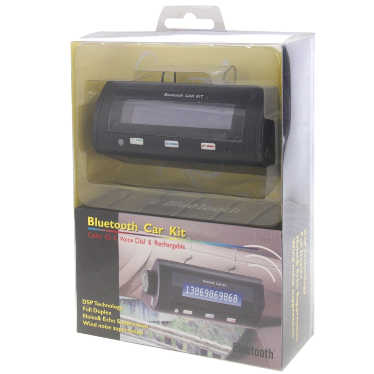 Portable Bluetooth 2.1+EDR HandsFree Car Kit, Support Caller ID LCD Display & Voice Dial