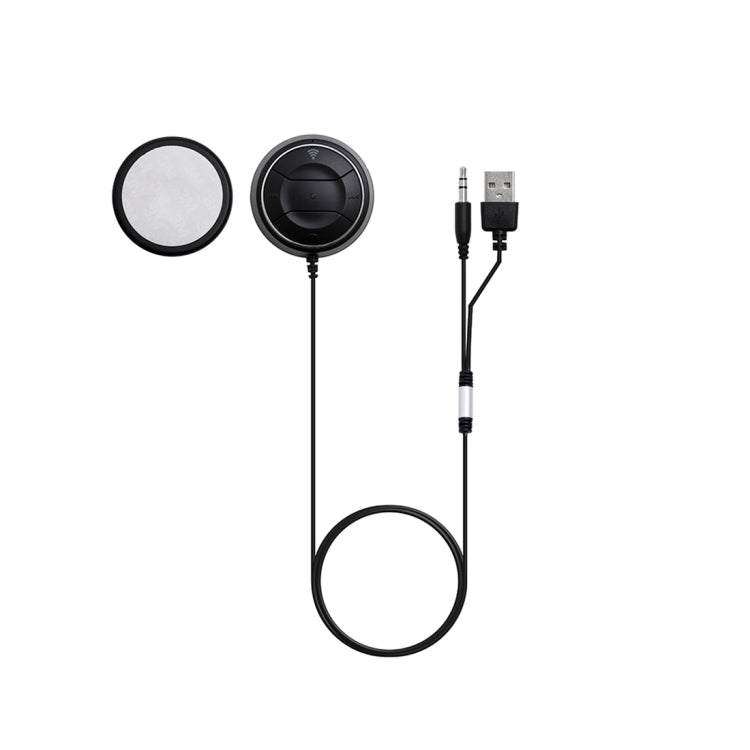 JRBC01 Bluetooth 4.0 Hands-free Car Kit, 3.5mm Audio Jack Music Streaming or Calling, Dual USB 2.1A Car Charger, For iPhone, Galaxy, Sony, Lenovo, HTC, Huawei, and other Smartphones