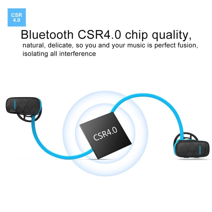 Zonoki B93 Stereo Bluetooth Multipoint Connection Sweatproof Sport Headset with Mic(Blue)