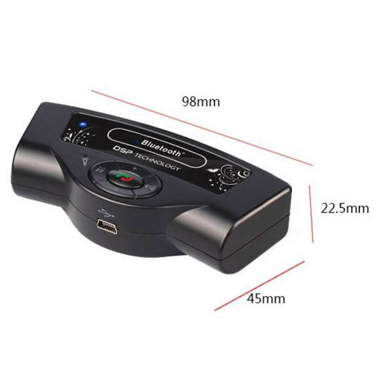 BT-8109B Steering Wheel Car Bluetooth Hands-free Kit with Car Charger, Support Music Play & Hands-free Answer Phone & FM Function(Black)