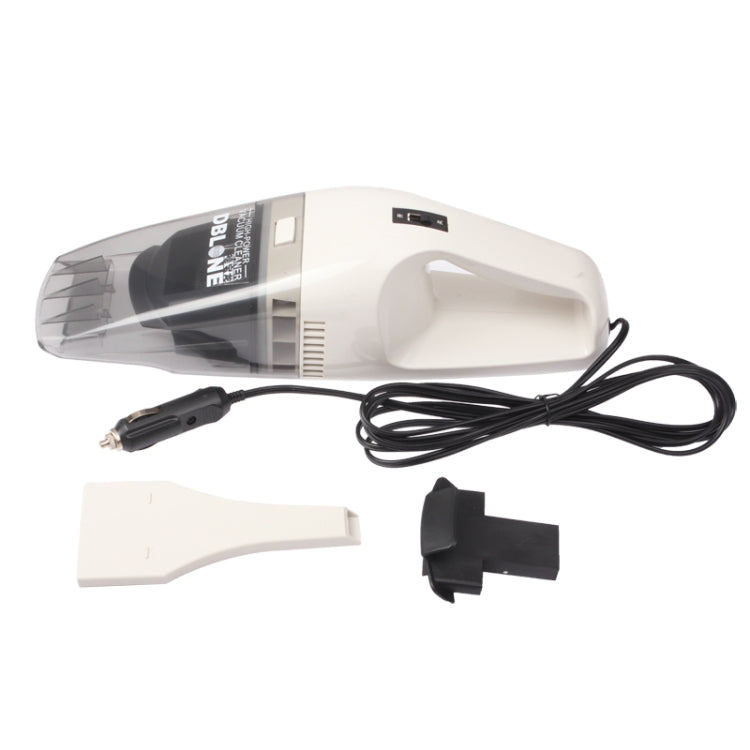 DBL-370 Mini DC 12V High-Power Wet and Dry Portable Car Vacuum Cleaner(White)