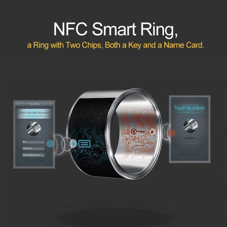 GalaRing G1 Smart Ring, High-end Fashion, Waterproof & Dustproof, Suitable for Android Smartphone with NFC Function, Size: