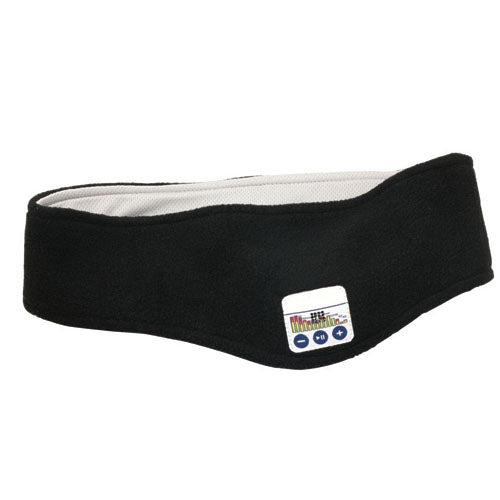 Stereophonic Bluetooth Run Headband BT-H90-NB, Fleece Sports Head Band BT 3.0 Connectivity, 10 Meters Range(Black)