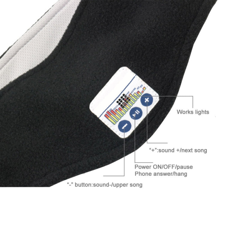 Stereophonic Bluetooth Run Headband BT-H90-NB, Fleece Sports Head Band BT 3.0 Connectivity, 10 Meters Range(Black)
