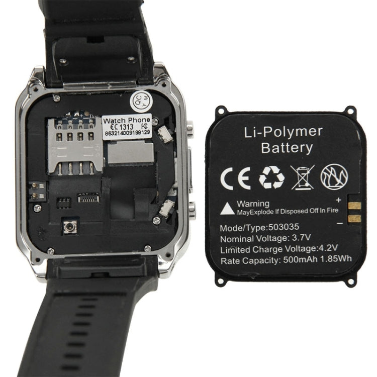 TW208+ GSM Smart Watch Phone, Anti-lost Function / Remote Camera / Bluetooth / NFC, Network: 2G(Black)