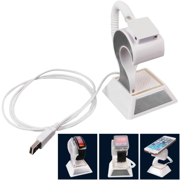 Anti-Theft Security Alarm Charging Display Stand for Watch(White)