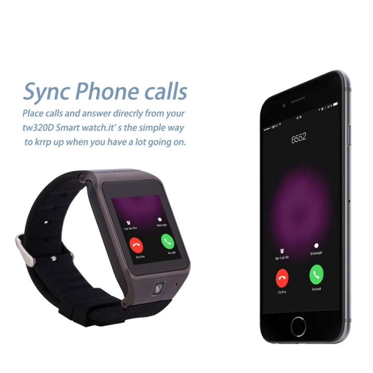 UHAPPY UW1 Smart Watch 1.55 inch Capacitive Touch Screen Watch Phone, Support Fitness Function / Pedometer / Sedentary Remind / Sleep Monitor / NFC / GSM