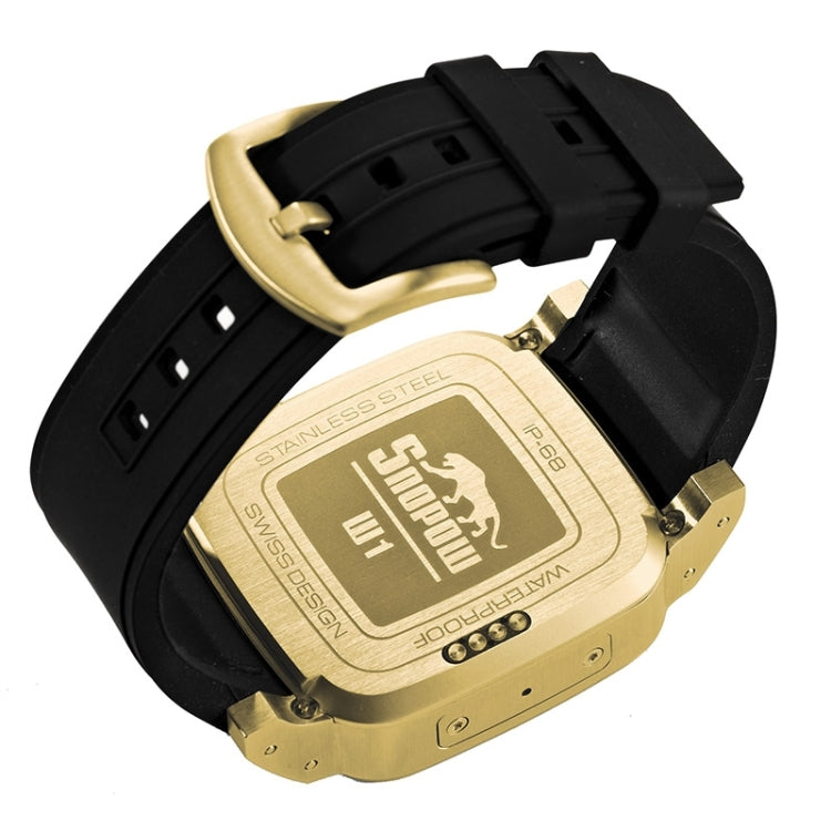 SNOPOW W1 GSM / GPRS Smart Watch Phone, IP68 Waterproof, NUCLEUS, 2.0MP Camera / Bluetooth V3.0 / Pedometer / Sleep Monitoring, Network: 2G(Gold)