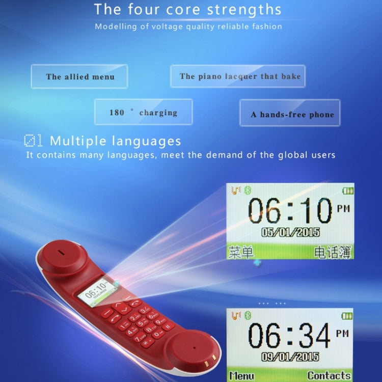 UF302 1.6 inch Display Intelligent Bluetooth Telephone, Support Hands-free, Bluetooth Music, Synchronous Phonebook