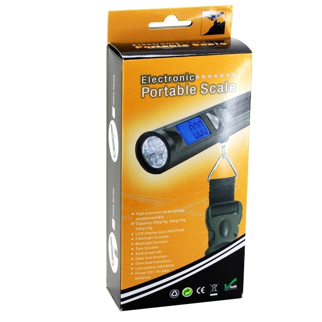 Portable Electronic Handheld Scale with LED Light (50kg/10g)
