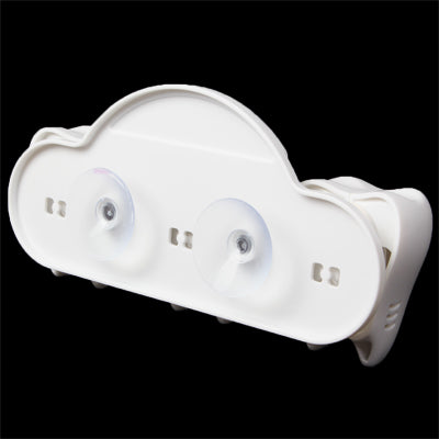 Smile Face Style Suction Toothbrush Holder Rack Wall Decor(White)