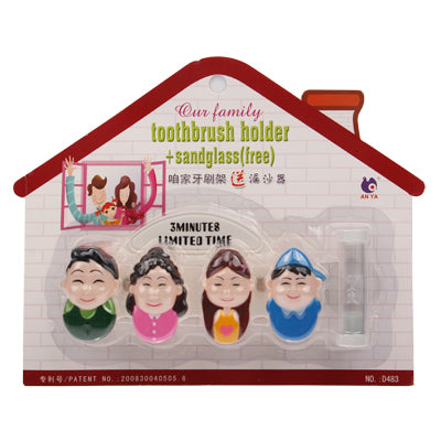 Our Family Style Toothbrush Holder + Sandglass(White)