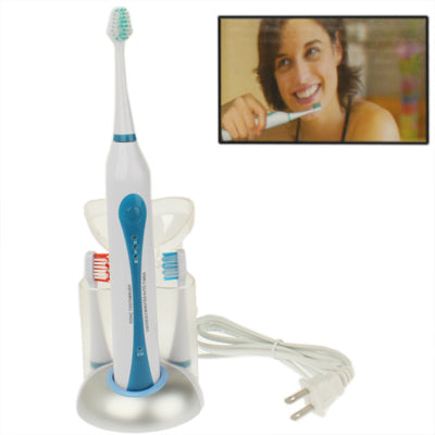 Ultrasonic Electric Toothbrus with Toothbrush Base (Inclde 3 Brush Heads)