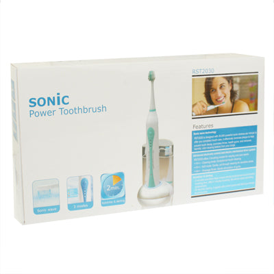 Ultrasonic Electric Toothbrus with Toothbrush Base (Inclde 3 Brush Heads)