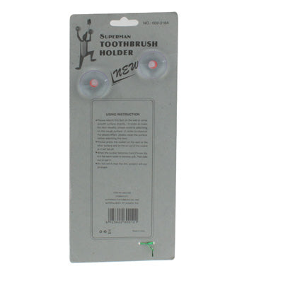 Bathroom Superman Toothbrush Holder with 2 Suction Cups(Orange)