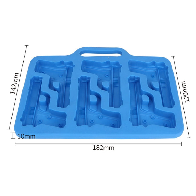 Silicon Handgun Shaped Ice Cube Tray (Random Delivery)(Red)