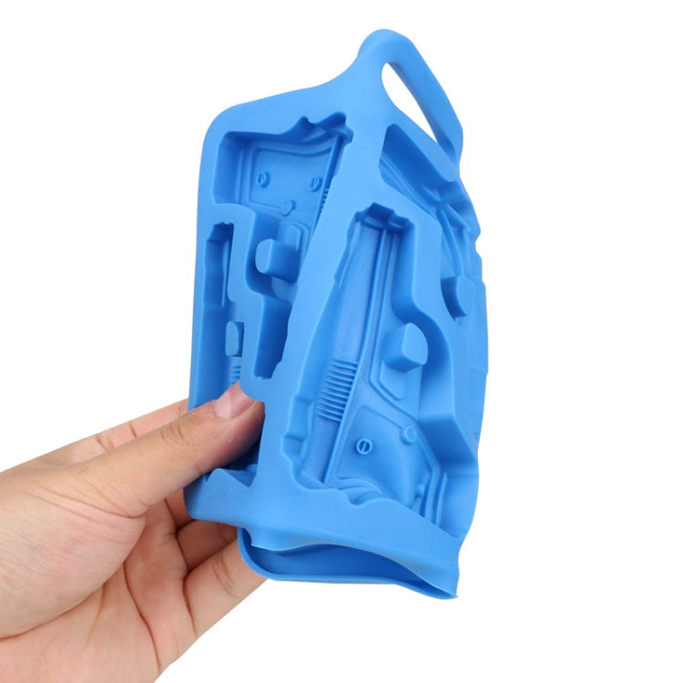 Silicon Handgun Shaped Ice Cube Tray (Random Delivery)(Red)