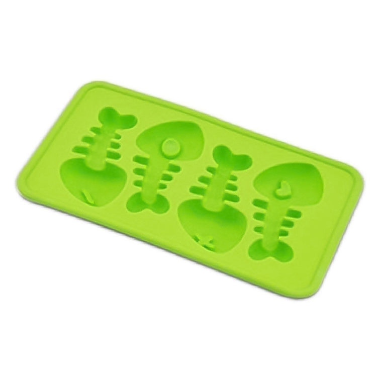 Silicone Fish Bone Shaped Ice Cube Trays Mold (Random Color Delivery)