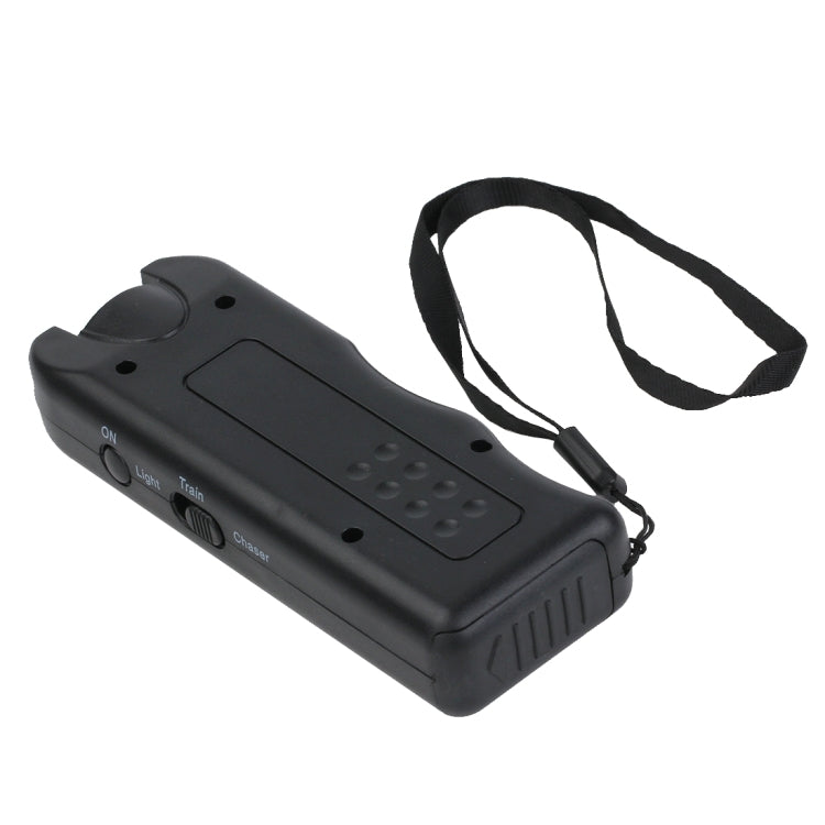 Ultrasonic Dog Chaser with 2 Flashlights(Black)