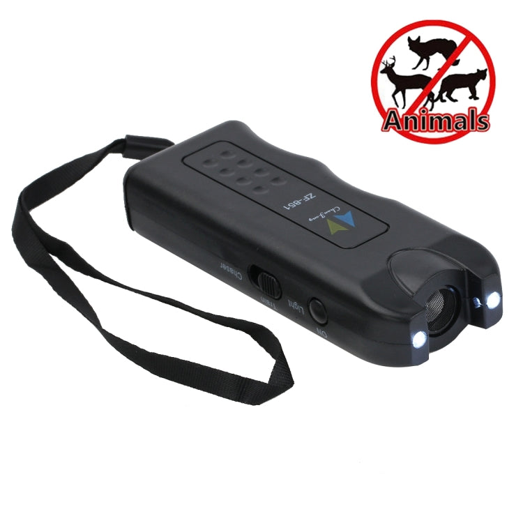 Ultrasonic Dog Chaser with 2 Flashlights(Black)