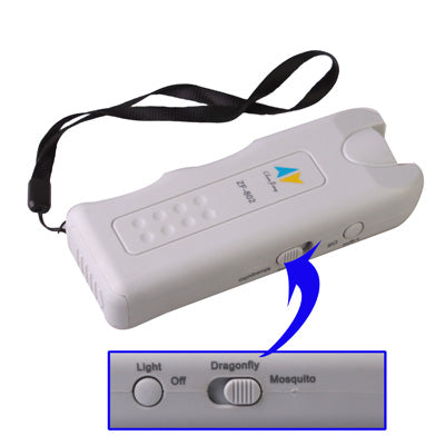 Ultrasonic Mosquito Repeller with 2 Flashlights(White)