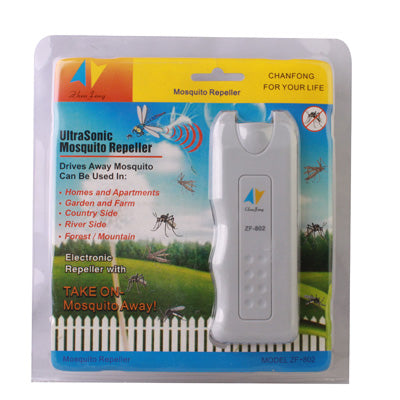 Ultrasonic Mosquito Repeller with 2 Flashlights(White)