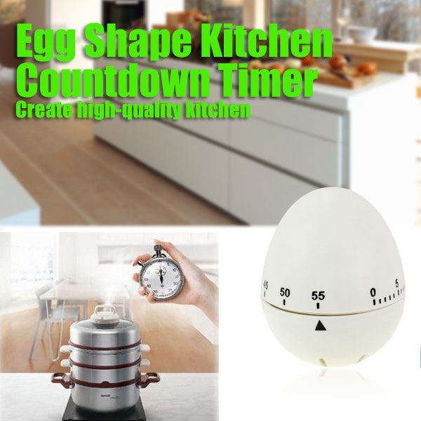 Egg Shape Kitchen Countdown Timer(White)