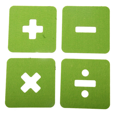 4 Green Life Mathematical Symbol Cup Mat / Sweet Cup Pad / Coaster(Green)