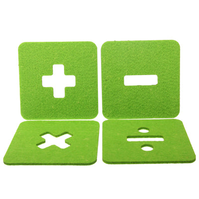 4 Green Life Mathematical Symbol Cup Mat / Sweet Cup Pad / Coaster(Green)