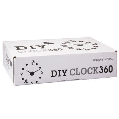Creative DIY CLOCK 360 3D Digital  Wall Clock(Black)