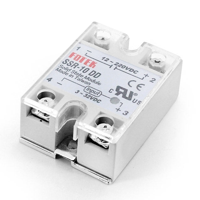 SSR-10DD DC 12-220V Solid State Relay for PID Temperature Controller