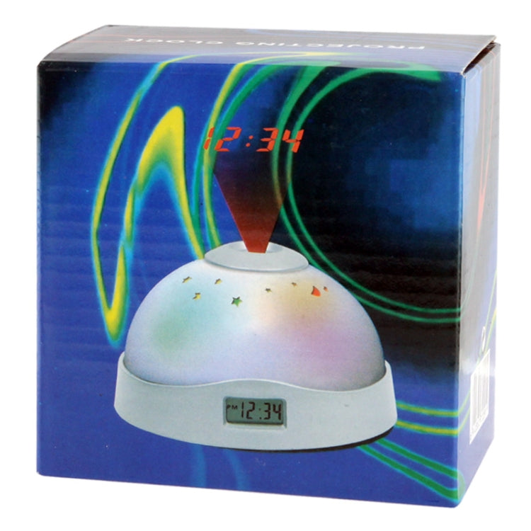 Color Night Light With Projecting Clock(White)