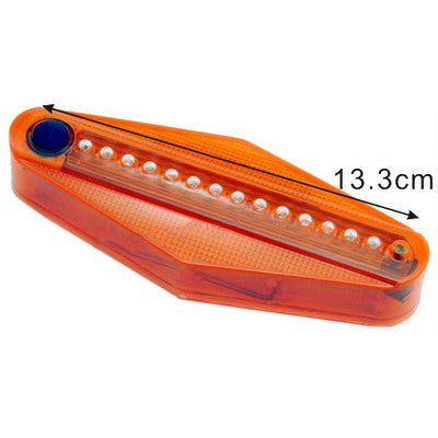 Bike Bicycle Wheel Spoke 14 LED Blue Light 40 Patterns(Orange)