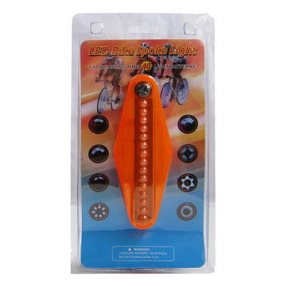 Bike Bicycle Wheel Spoke 14 LED Blue Light 40 Patterns(Orange)