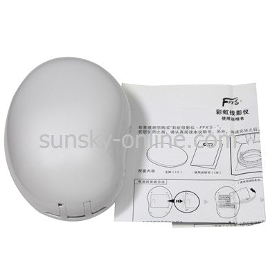 Room Romantic Rainbow Projector LED Night Lights Lamp(White)
