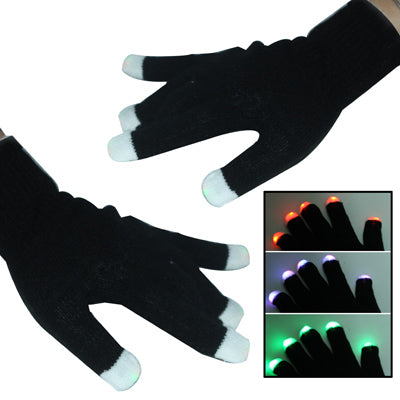 2 x 6-Mode Multi-Color LED Party Gloves