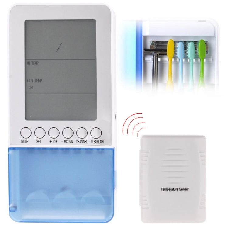 Professional Wireless Thermo Monitor & Tooth Brush Sanitizer with UV (TB2030)(White)
