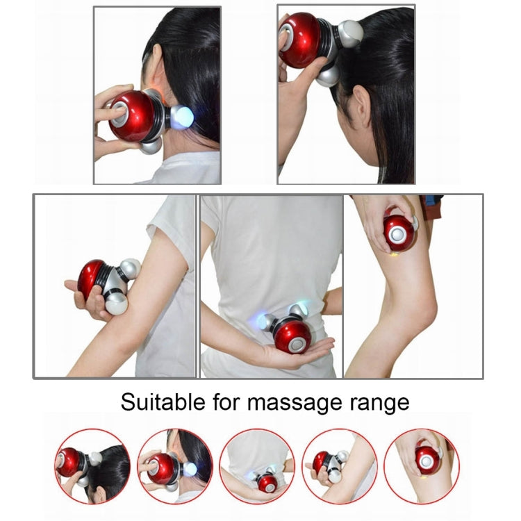 Mini Body Neck Shoulder Back Massager with Multicolor Flash Lights(Red)