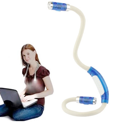 4 LED Hug light Adjustable reading Book light Lamp(Blue)