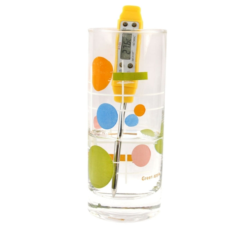 LCD Digital Food Thermometer, Temperature Ranger: -50 to 300 Degree Celsius(Yellow)
