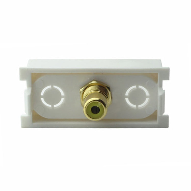Golden Wall Plate Insert - RCA Video Female to Female Jack (K86-809)