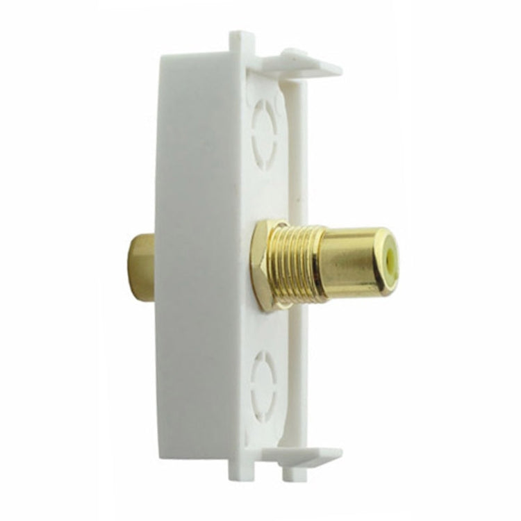 Golden Wall Plate Insert - RCA Video Female to Female Jack (K86-809)