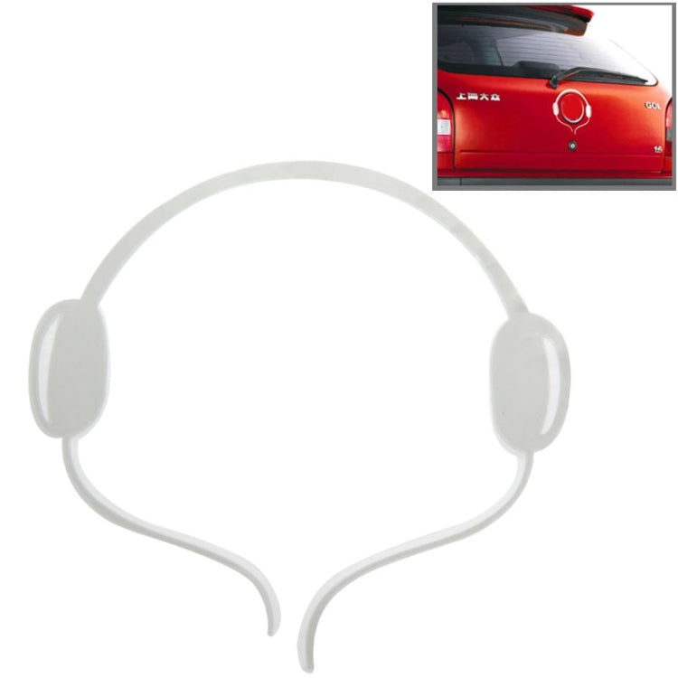 Headphone Pattern Auto Emblem Logo Decoration Car Sticker, Size: 16cm x 16cm (approx.)