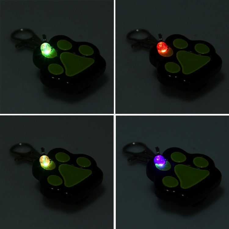 Colorful LED Dog Paw Style Pet Safety Flash Pendant
