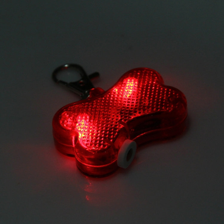 2 LED Bone Style Pet Safety Flash Pendant