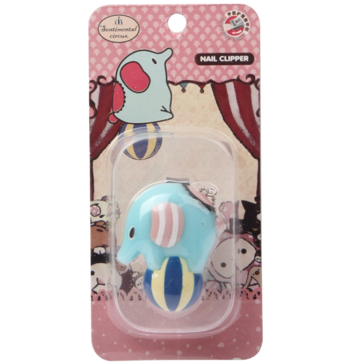 Lovely Elephant Style Nail Clipper Flat-nose Pliers (Blue)
