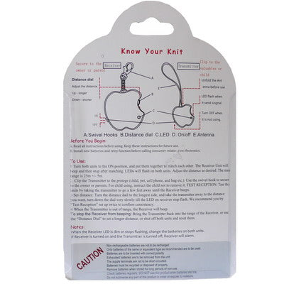 Apple Shaped Electronic Anti-lost Personal Reminder Alarm, Set distance:0~25m(Green)